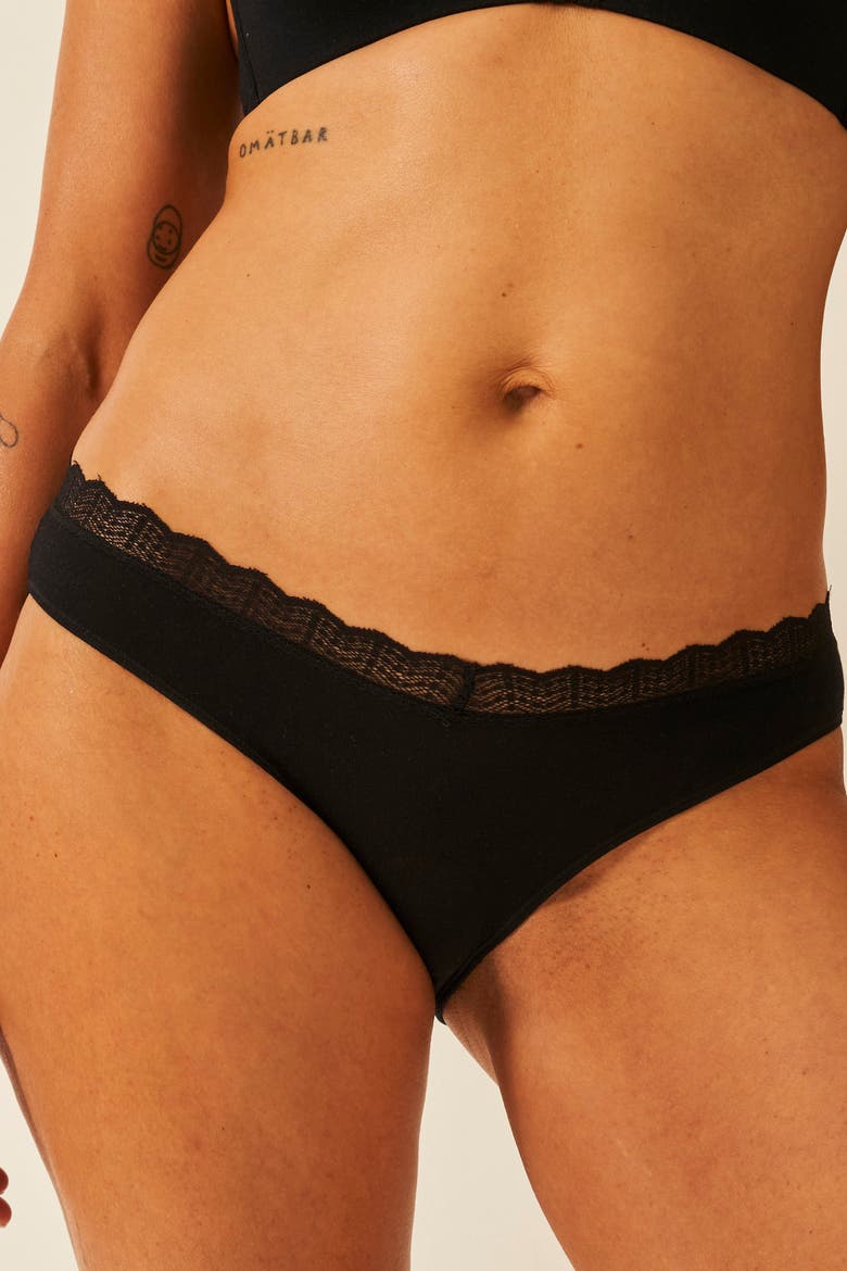 Zig Zag Lace Original Knicker Four Pack, Alternate, color, Sand Essentials