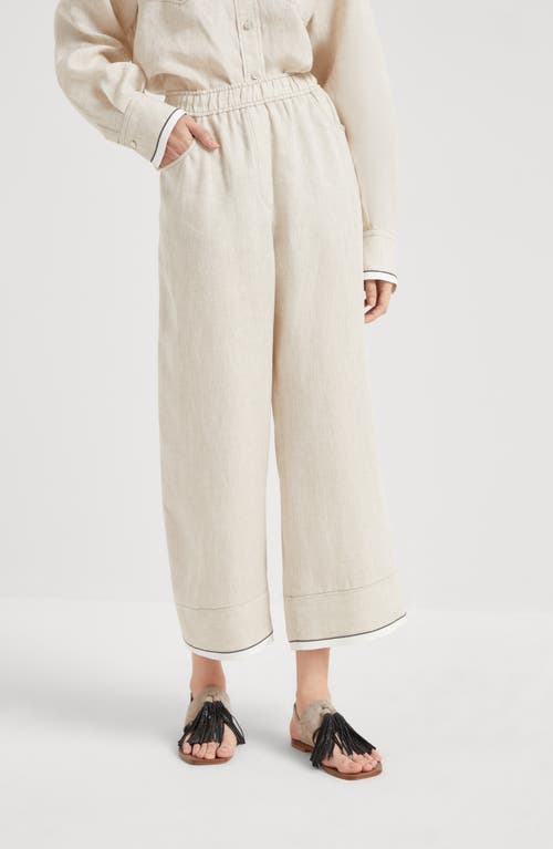 Brunello Cucinelli Baggy Crop Trousers In Yuta