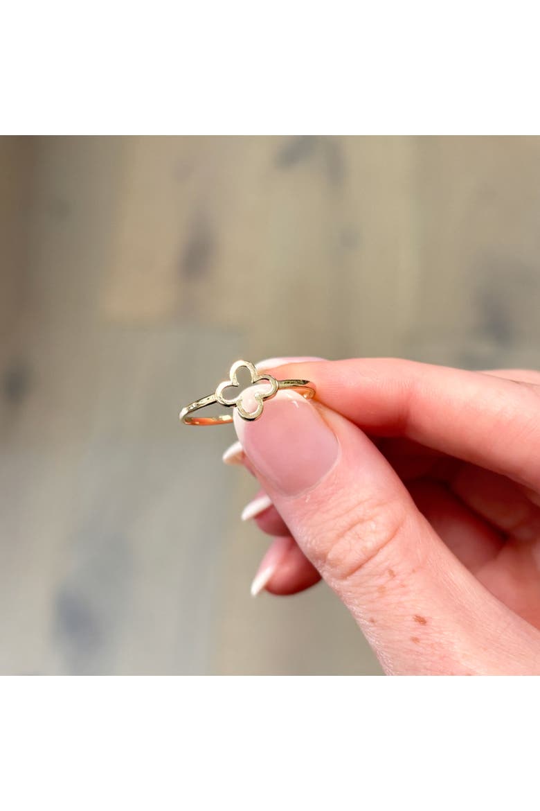 Gold Open Clover Ring, Alternate, color, Yellow Gold