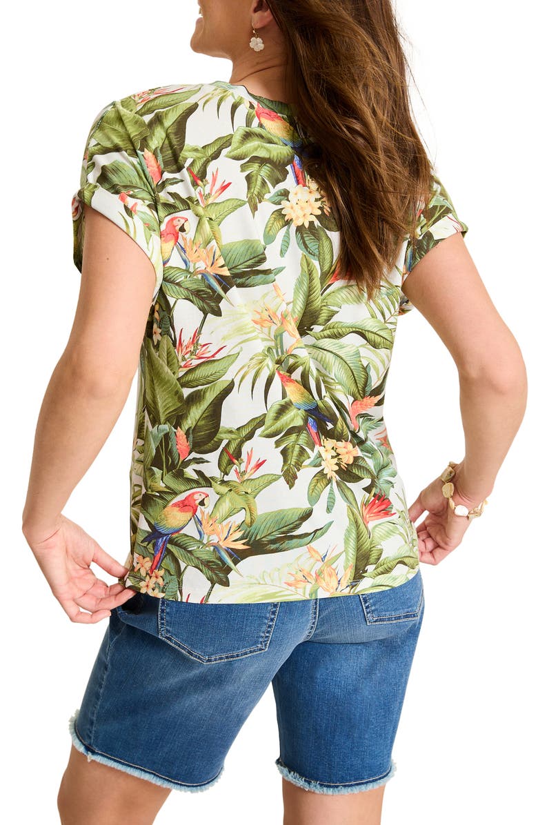 Tommy Bahama Kauai Fronds Forever Palm Print V-Neck T-Shirt, Alternate, color, 