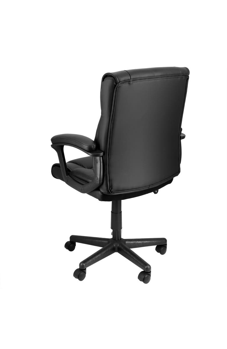 Elama Mid Back Rolling Adjustable Office Chair, Alternate, color, Black