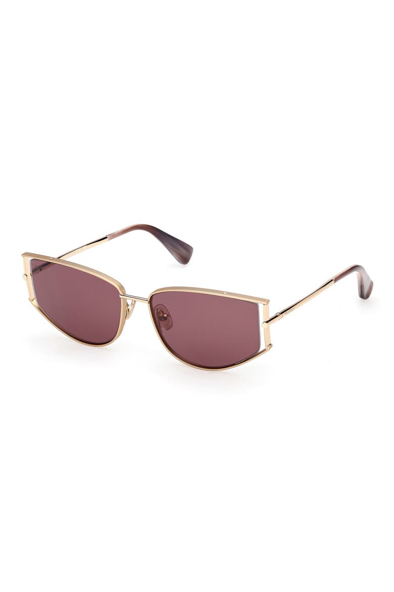 Menton 58mm Cat Eye Sunglasses, Alternate, color, GOLD/ STRIPED PLUM/ VIOLET
