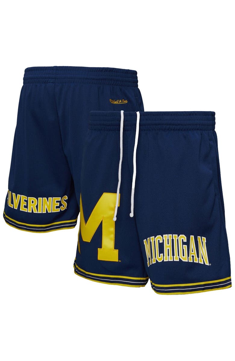 Mitchell & Ness Men's Mitchell & Ness Navy Michigan Wolverines Team Origins Mesh Shorts, Main, color, Navy