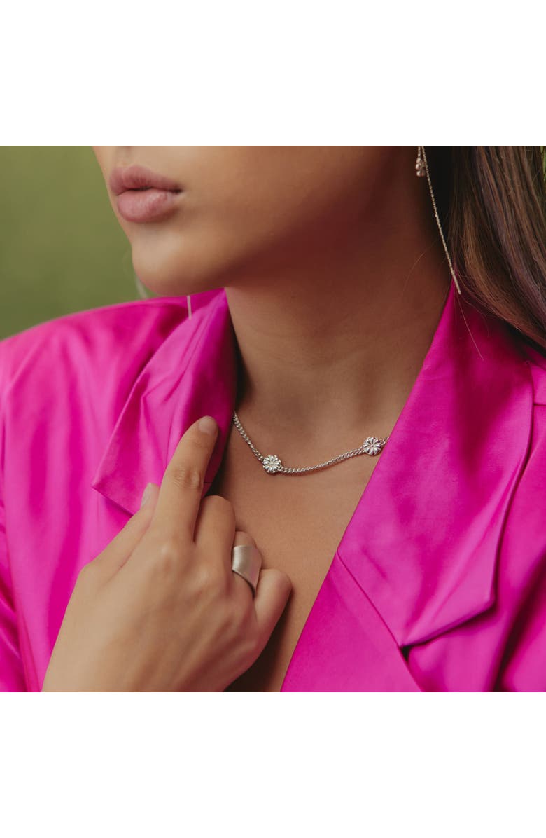 LOUPN Flower Path Necklace, Alternate, color, Silver