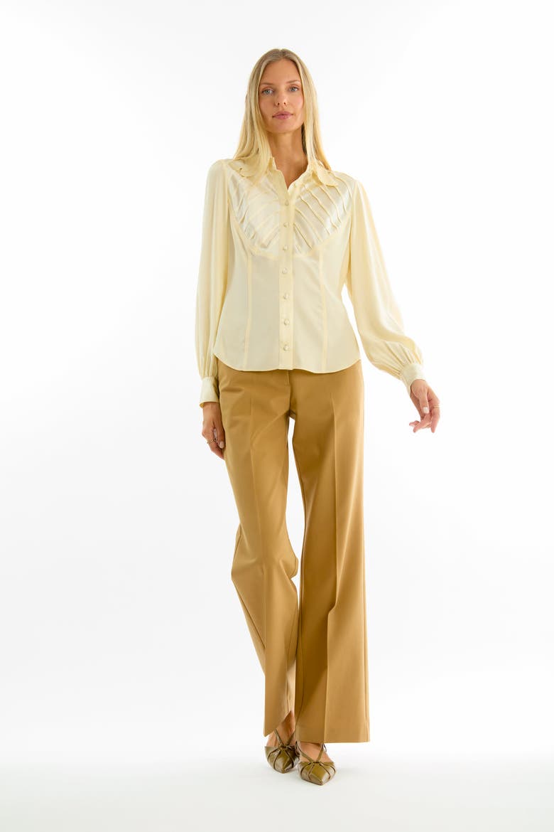 Nila Blouse, Alternate, color, Vintage Crème