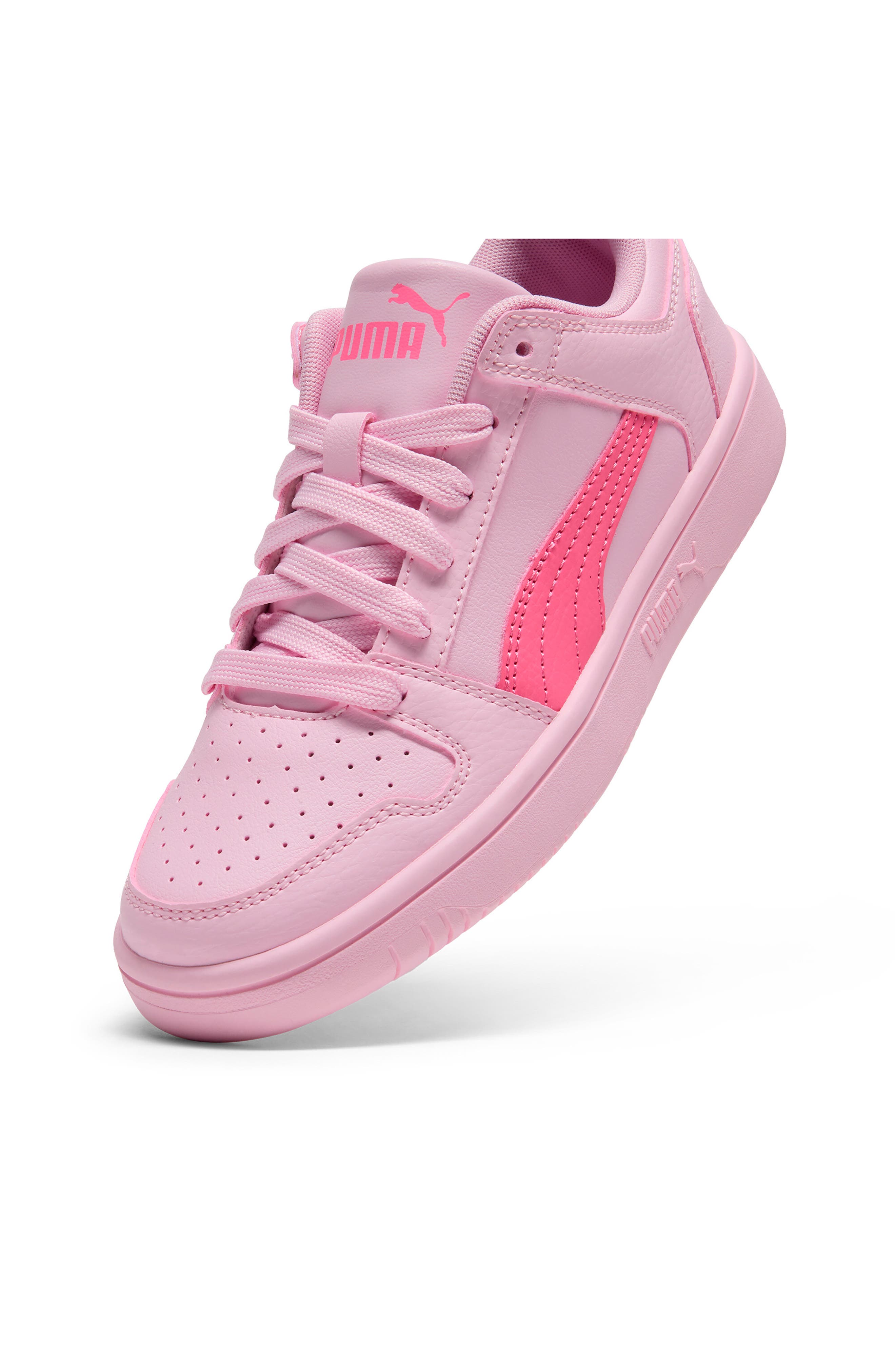 Kids' Rebound Layup Low Top Sneaker, Alternate, color, PEARL PINK/ FAST PINK