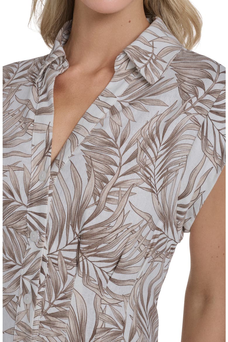 Pleated Shirtdress, Alternate, color, SAND MULTI