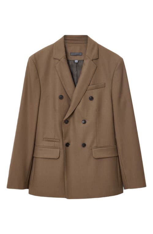 John Varvatos Devitt Double Breasted Blazer In Brown