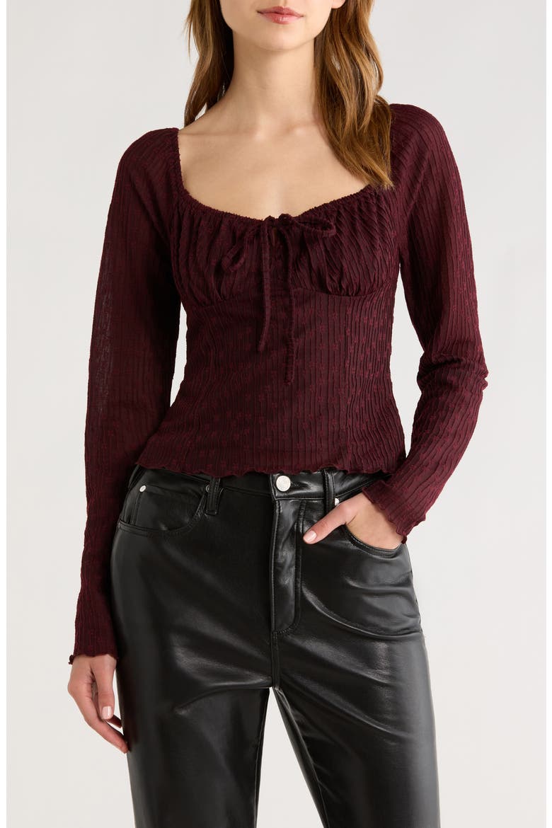Lace Top, Main, color, WINE