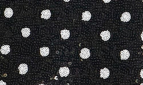Endless Rose Dot Sequin Sleeveless A-line Minidress In Black/white