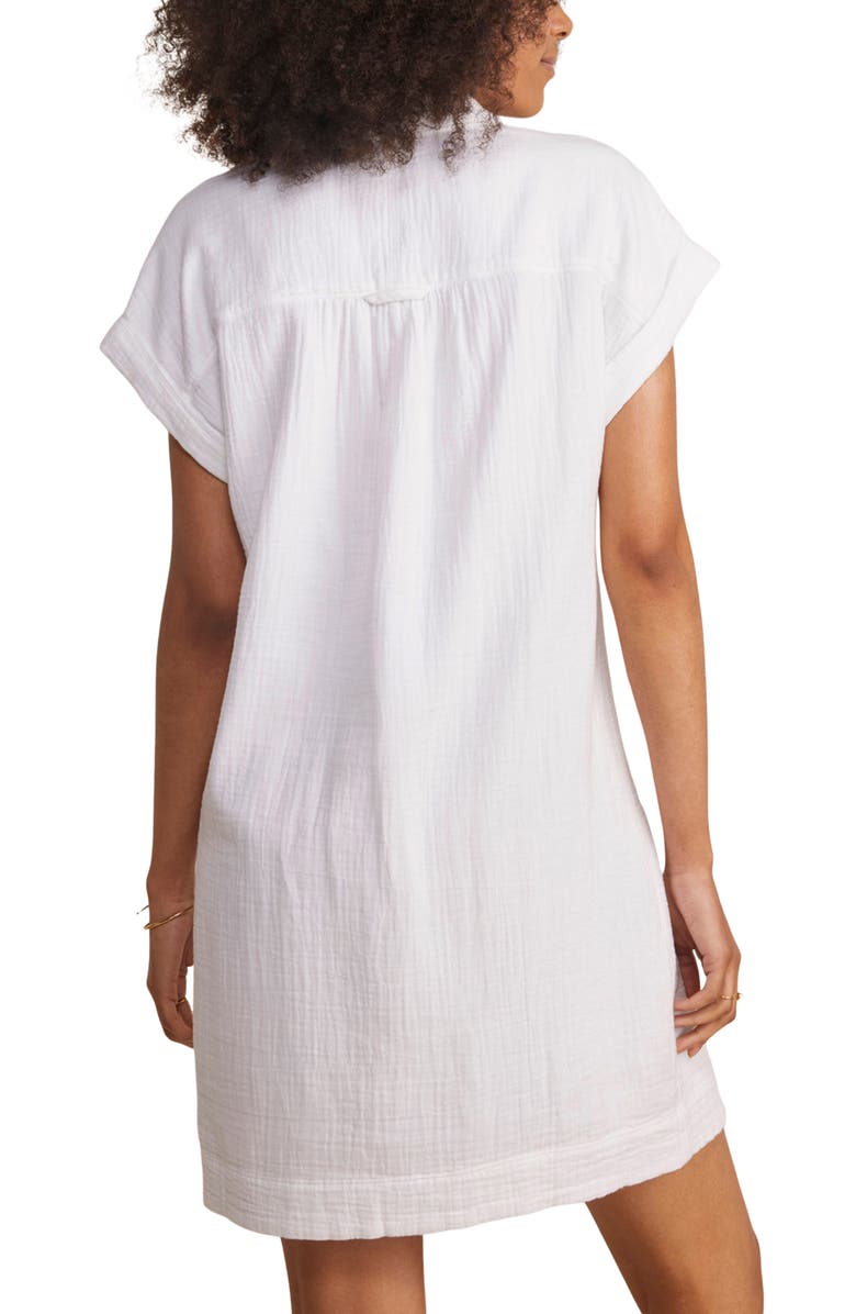 vineyard vines Margo Cotton Gauze Shirtdress, Alternate, color, White Cap
