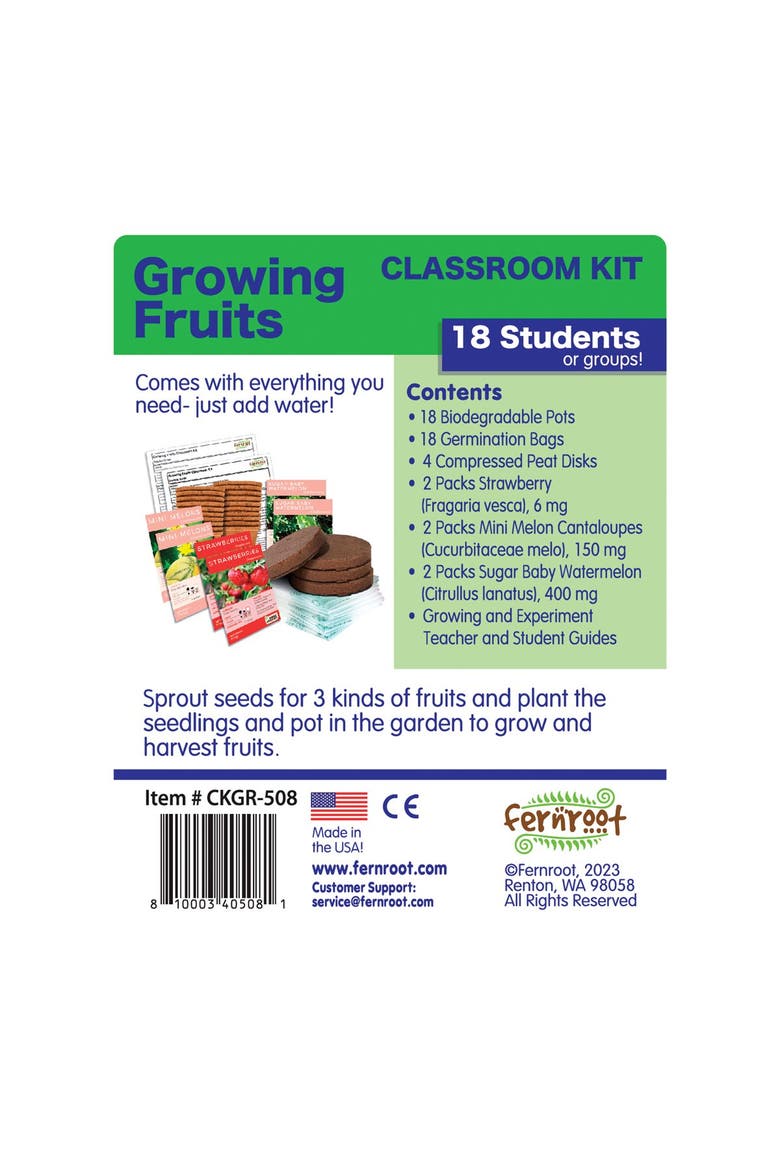 Growing Fruits Classroom Kit, Alternate, color, brown