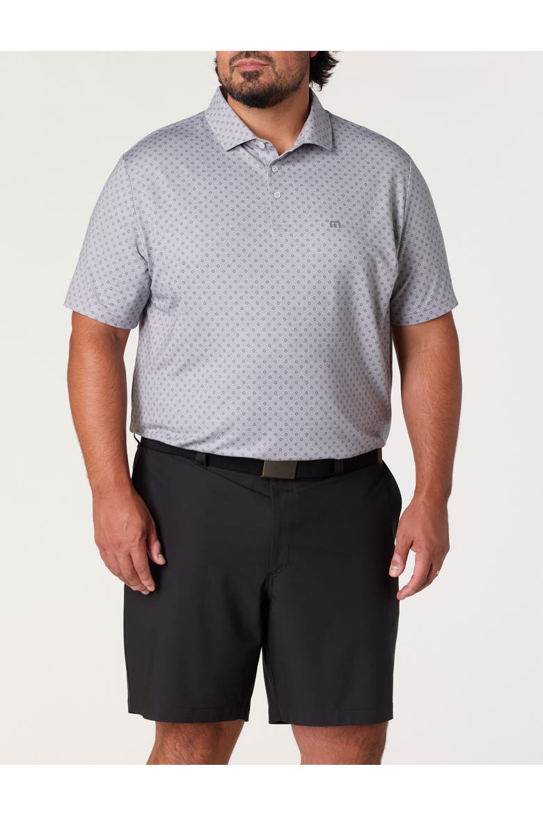 Big & Tall Final Drive Geometric Polo Shirt, Alternate, color, HEATHER GREY