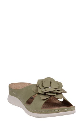Gc Shoes Claire Comfort Slide Sandal In Green