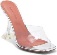 Amina Muaddi Lupita Glass Slide Sandal