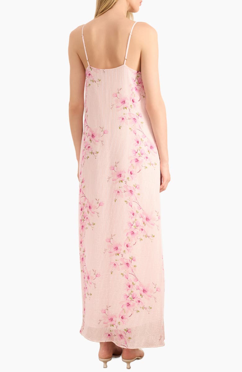 CAMI NYC Luz Floral Metallic Chiffon Maxi Slipdress, Alternate, color, Aurora Blossom
