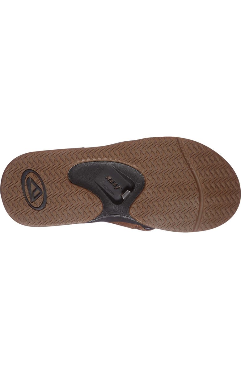 Reef 'Fanning Leather' Flip Flop, Alternate, color,