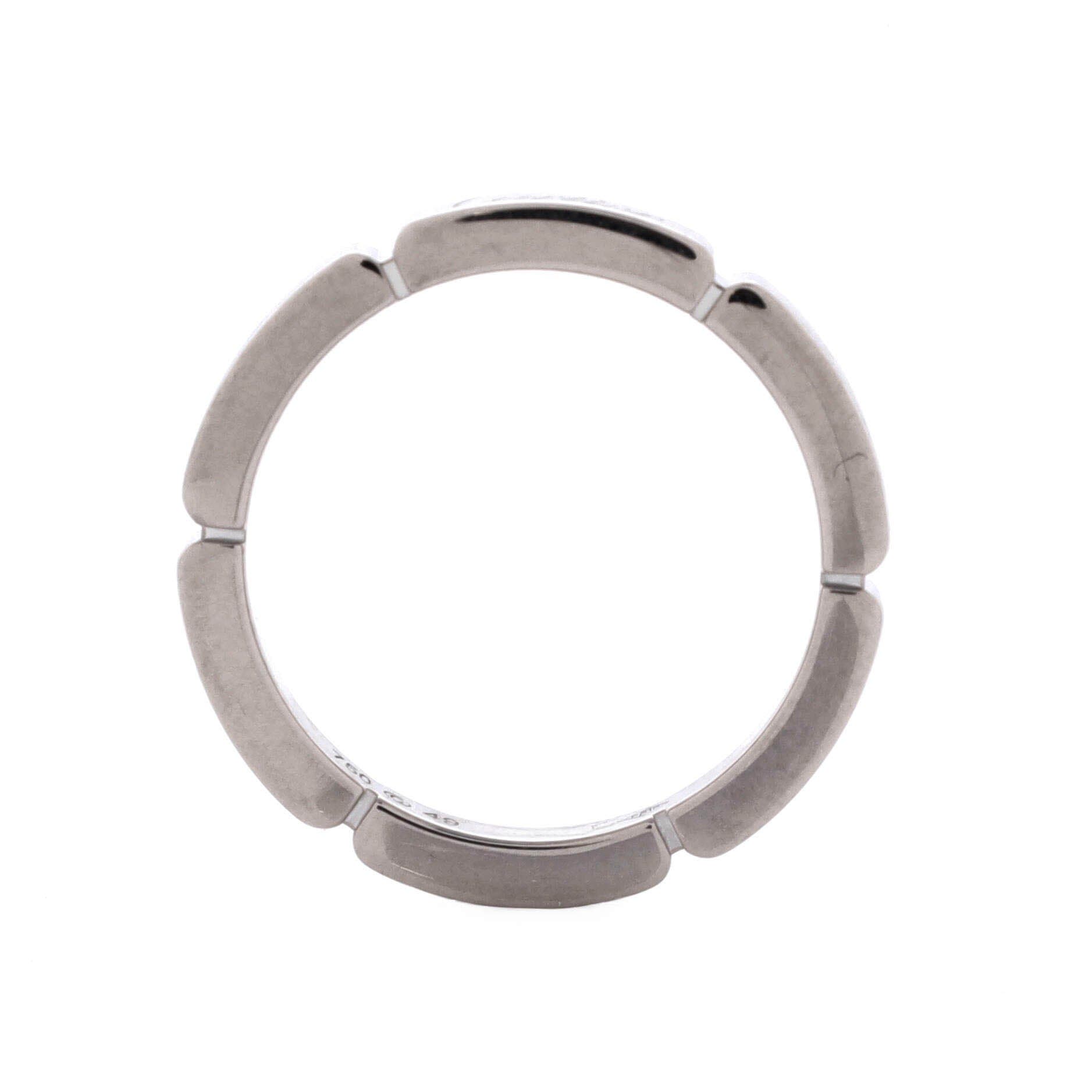 Maillon Panthere Band Ring 18K White Gold, Alternate, color, Metallic Gold