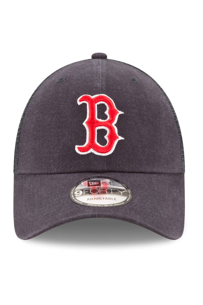 Men's New Era Navy Boston Red Sox Trucker 9FORTY Adjustable Snapback Hat, Alternate, color, Navy