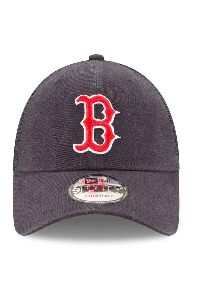 New Era Men's New Era Navy Boston Red Sox Trucker 9FORTY Adjustable Snapback Hat, Alternate, color,