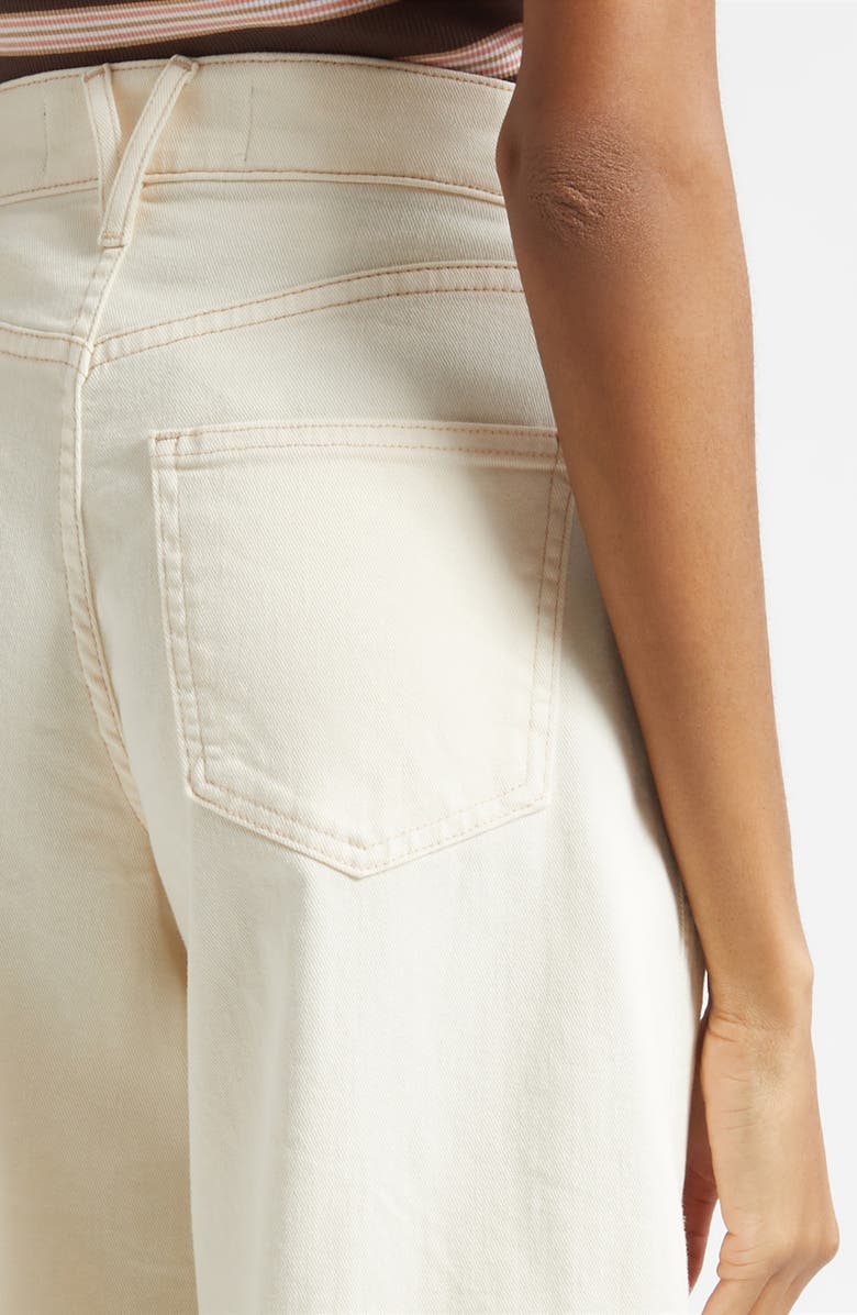 Veronica Beard Marlowe High Waist Culotte Jeans, Alternate, color, Ecru