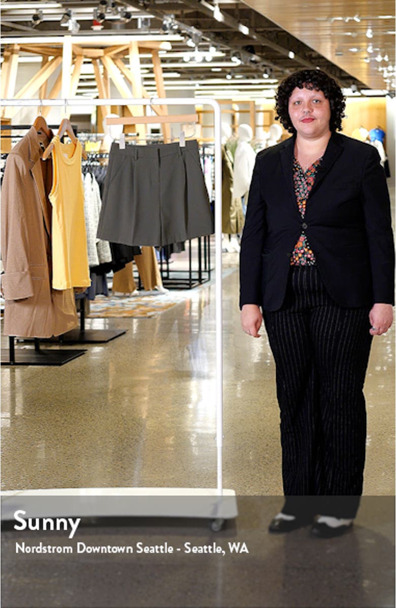 Pleated High Waist Trouser Shorts, sales video thumbnail