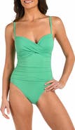 La Blanca Twist Front One-Piece Swimsuit