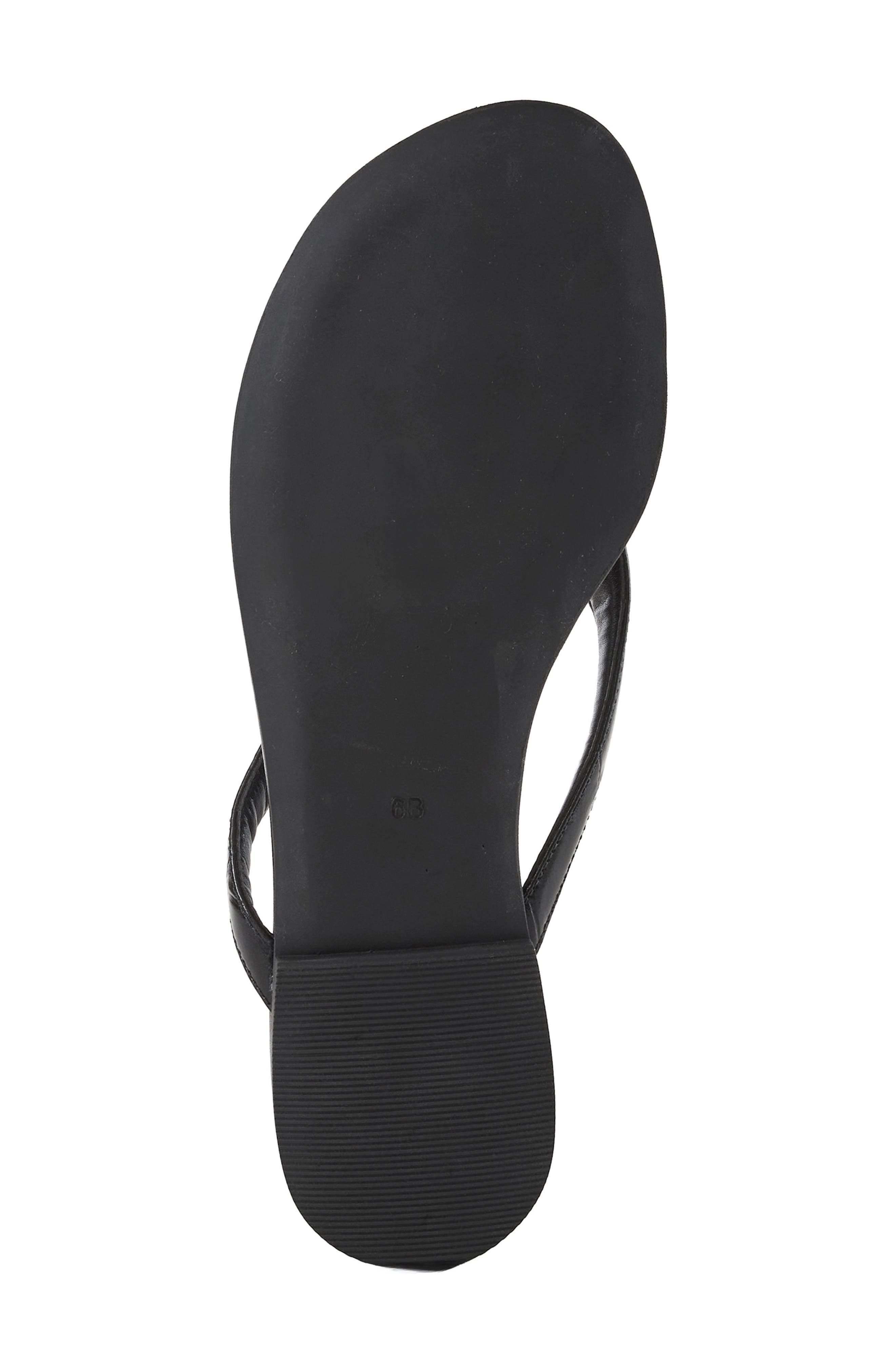 Malora Flip Flop, Alternate, color, BLACK LEATHER
