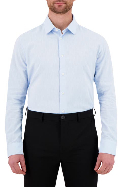 Premium Stretch Linen & Cotton Dress Shirt
