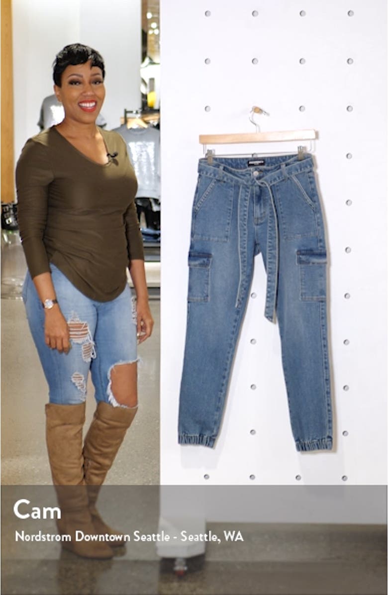 High Waist Cargo Jogger Jeans, sales video thumbnail
