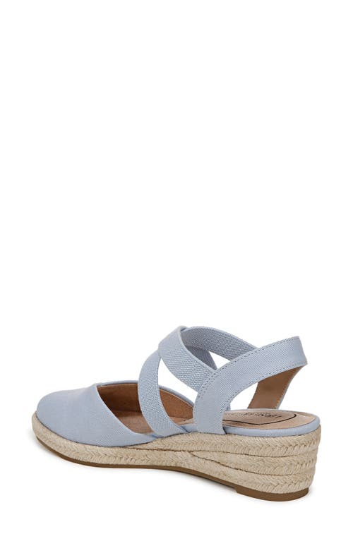 Lifestride Kimball Slingback Espadrille Platform Wedge In Blue
