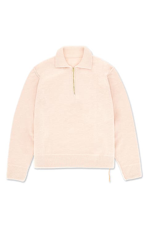 Yale Wool Sweater with Collar and Zip