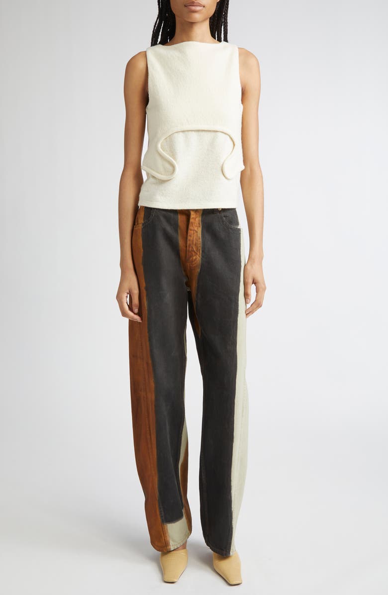 Eckhaus Latta Pallas Boiled Wool & Cotton Tank, Alternate, color, Moon