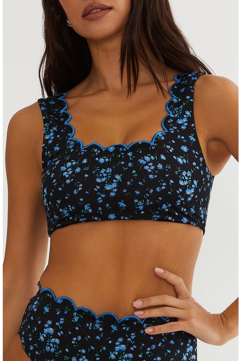 Madison Scalloped Crop Swimsuit Top, Main, color, WILD BLUEBELL
