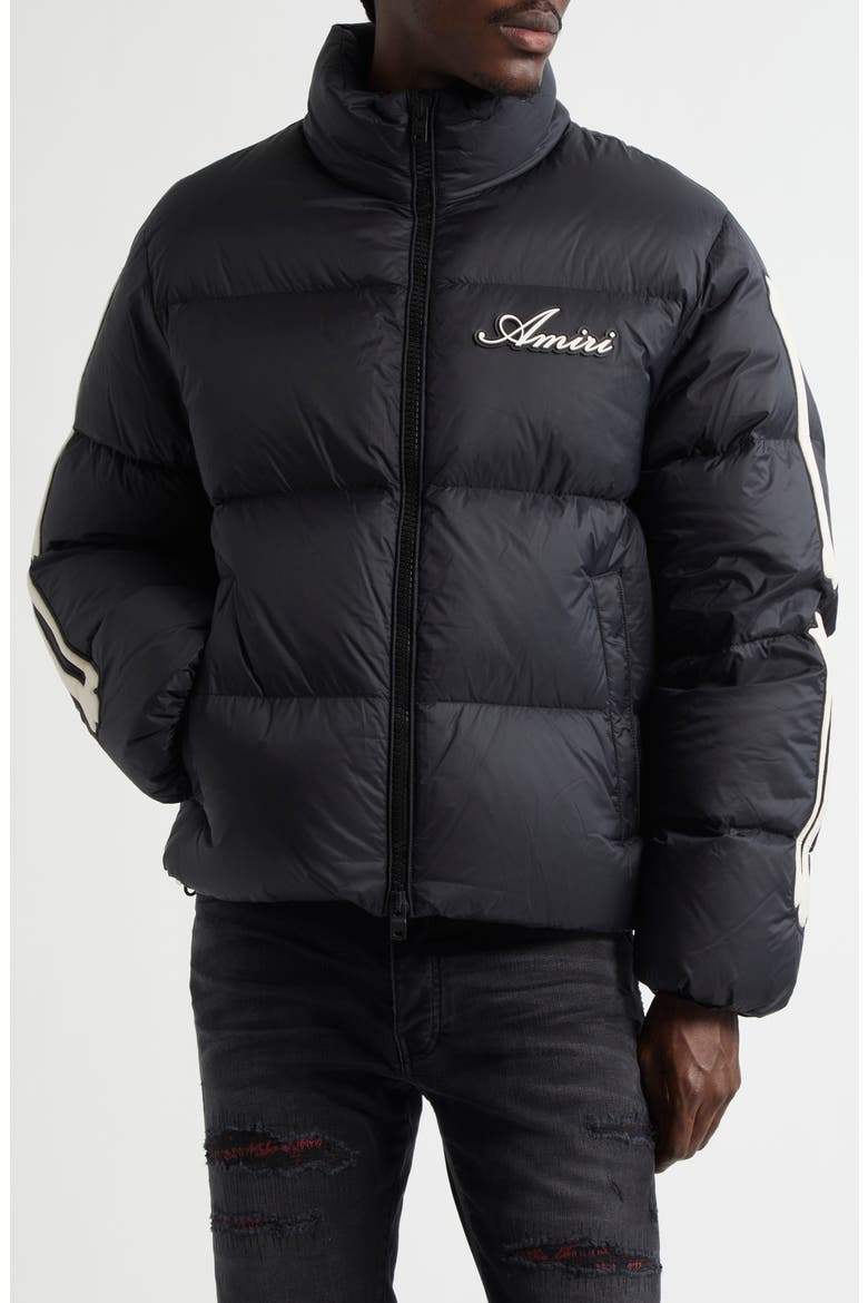 Bones Down Puffer Jacket, Main, color, BLACK