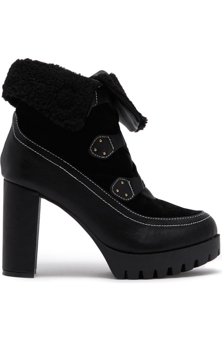 CHASE AND CHLOE Faux Shearling Lug Sole Boot, Alternate, color,