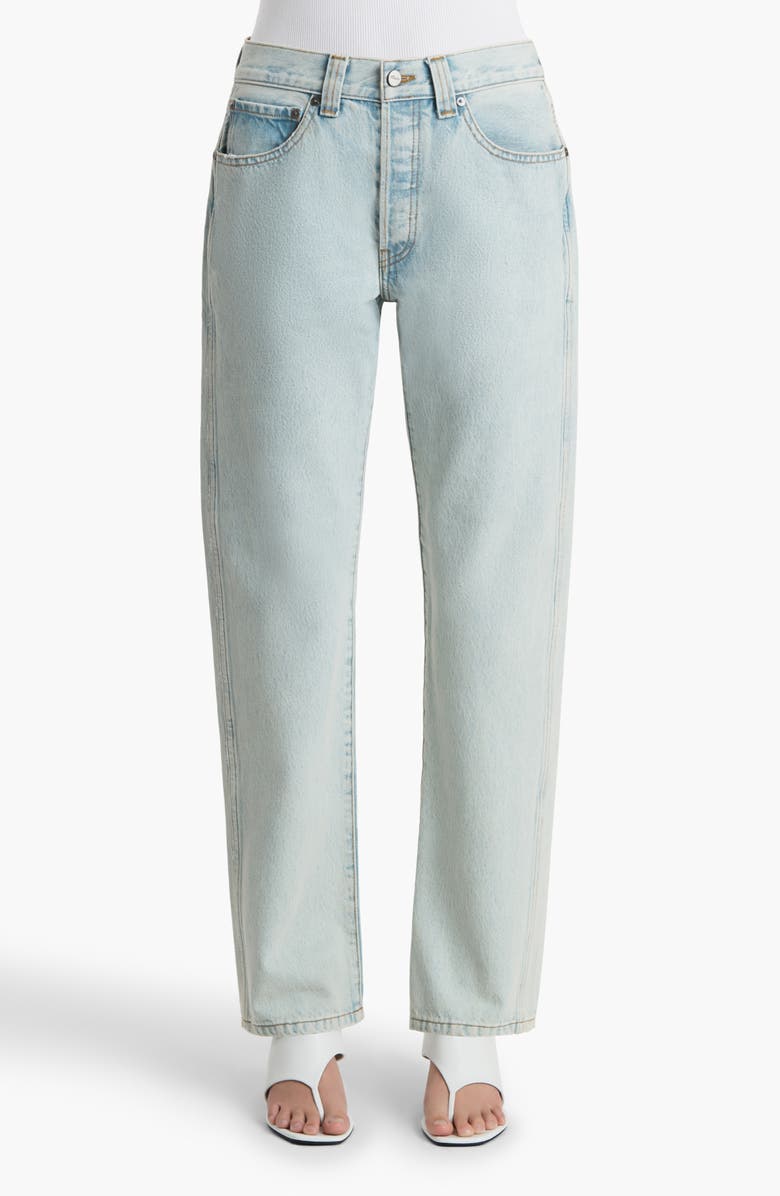 Khaite Callum Tapered Leg Jeans, Main, color, Shelburne