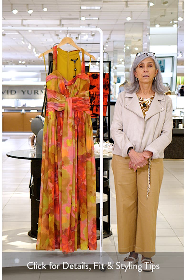 Pleated Floral Gown video