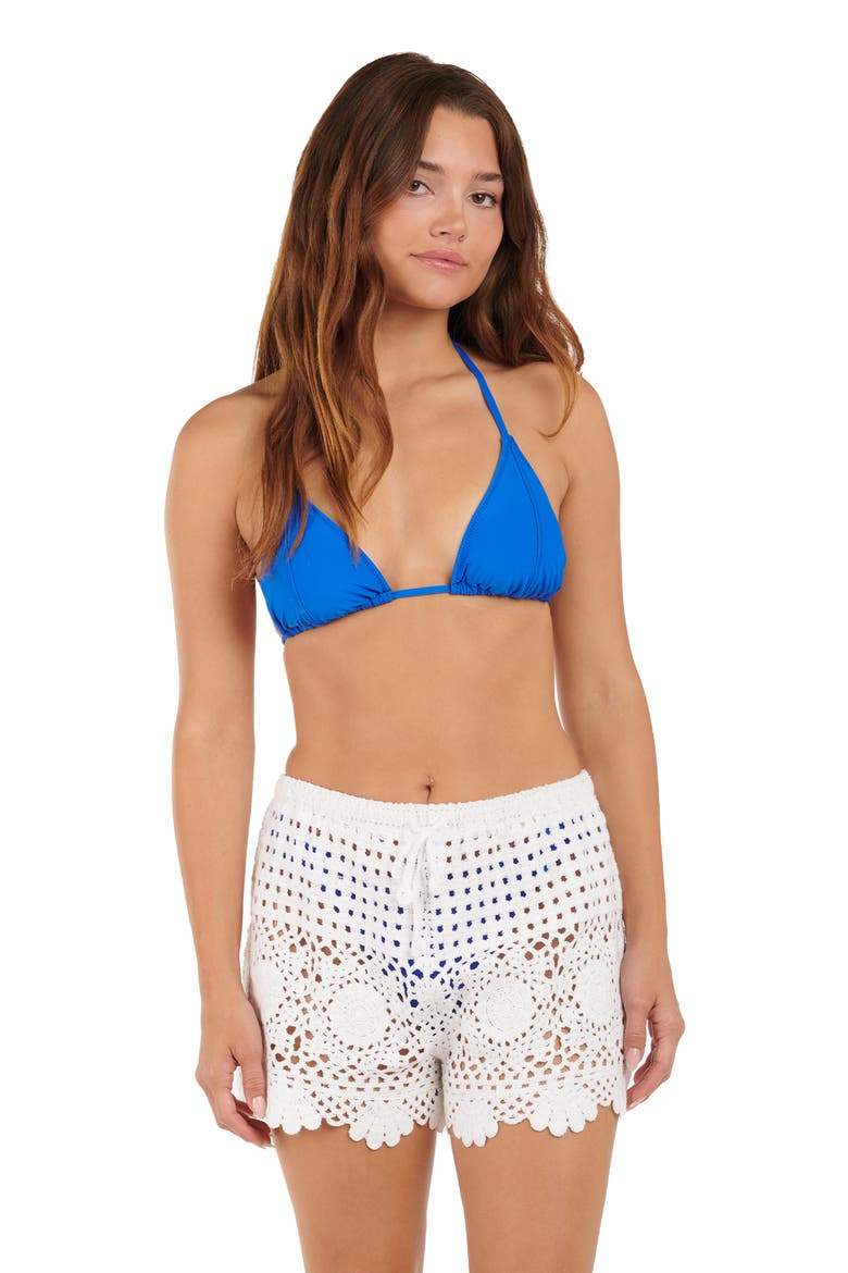 Crochet Cover-Up Shorts, Alternate, color, WHITE