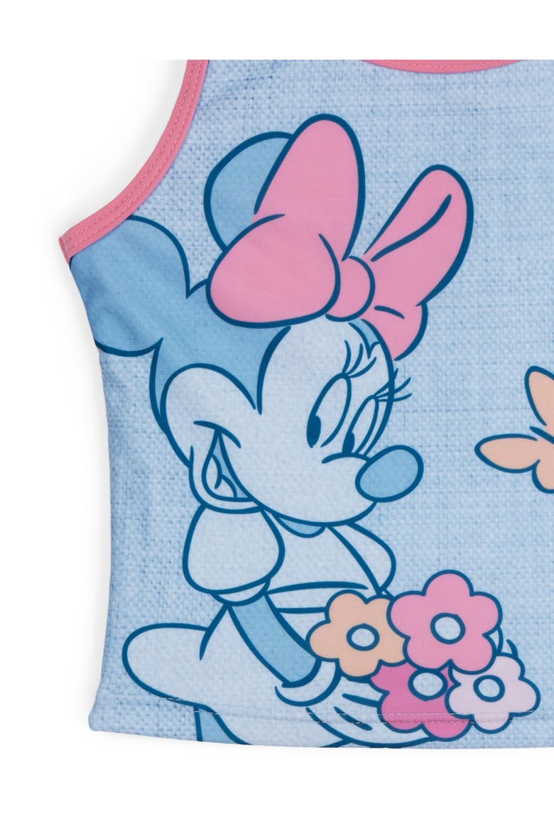 Minnie Mouse 2-Piece Tankini Top and Bikini Bottom Swim Set UPF 50+, Alternate, color, Minnie Blue Floral