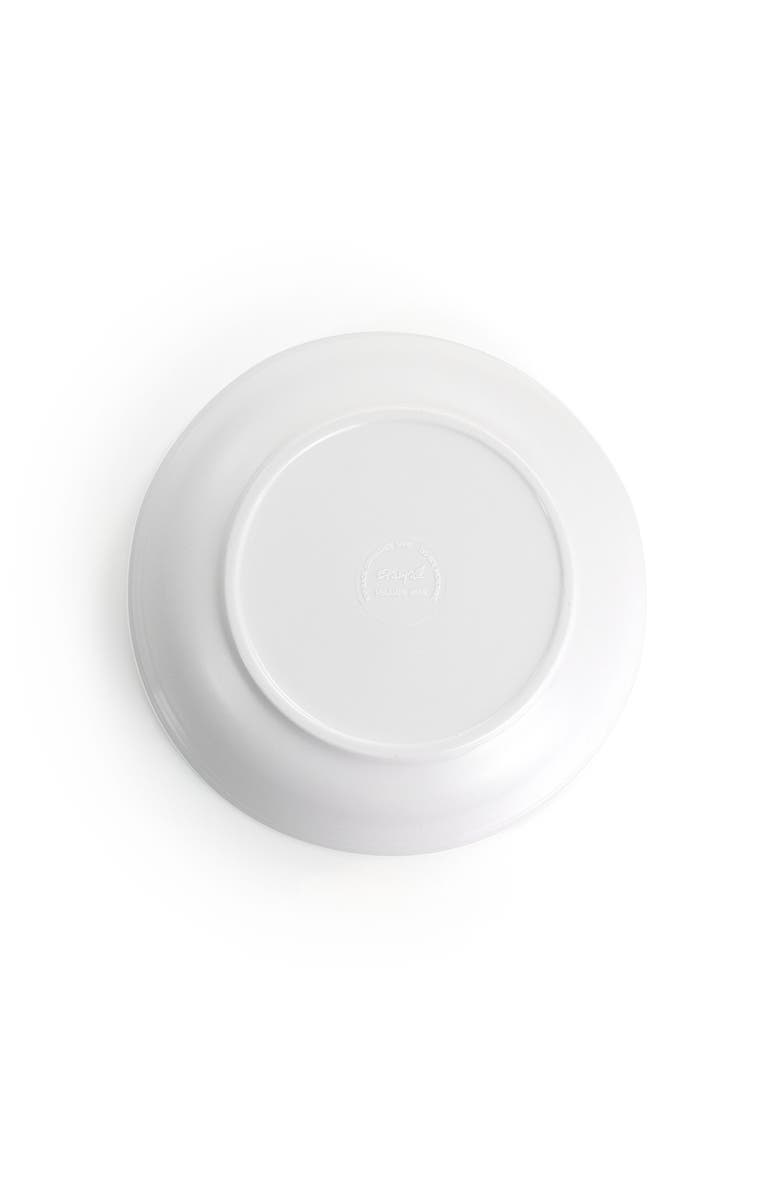 Elama Fine Sculpture 12 Piece Lightweight Melamine Dinnerware Set, Alternate, color, White