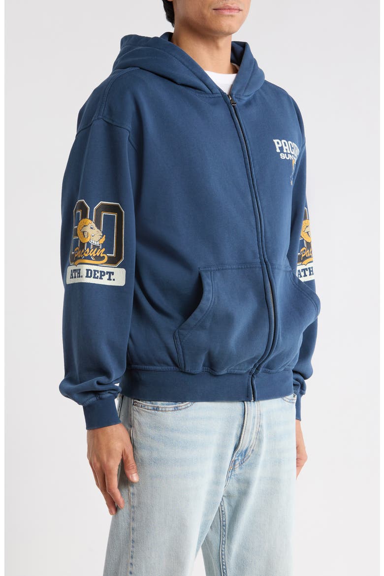 Athletic Department Cotton Zip Hoodie, Alternate, color, NAVY