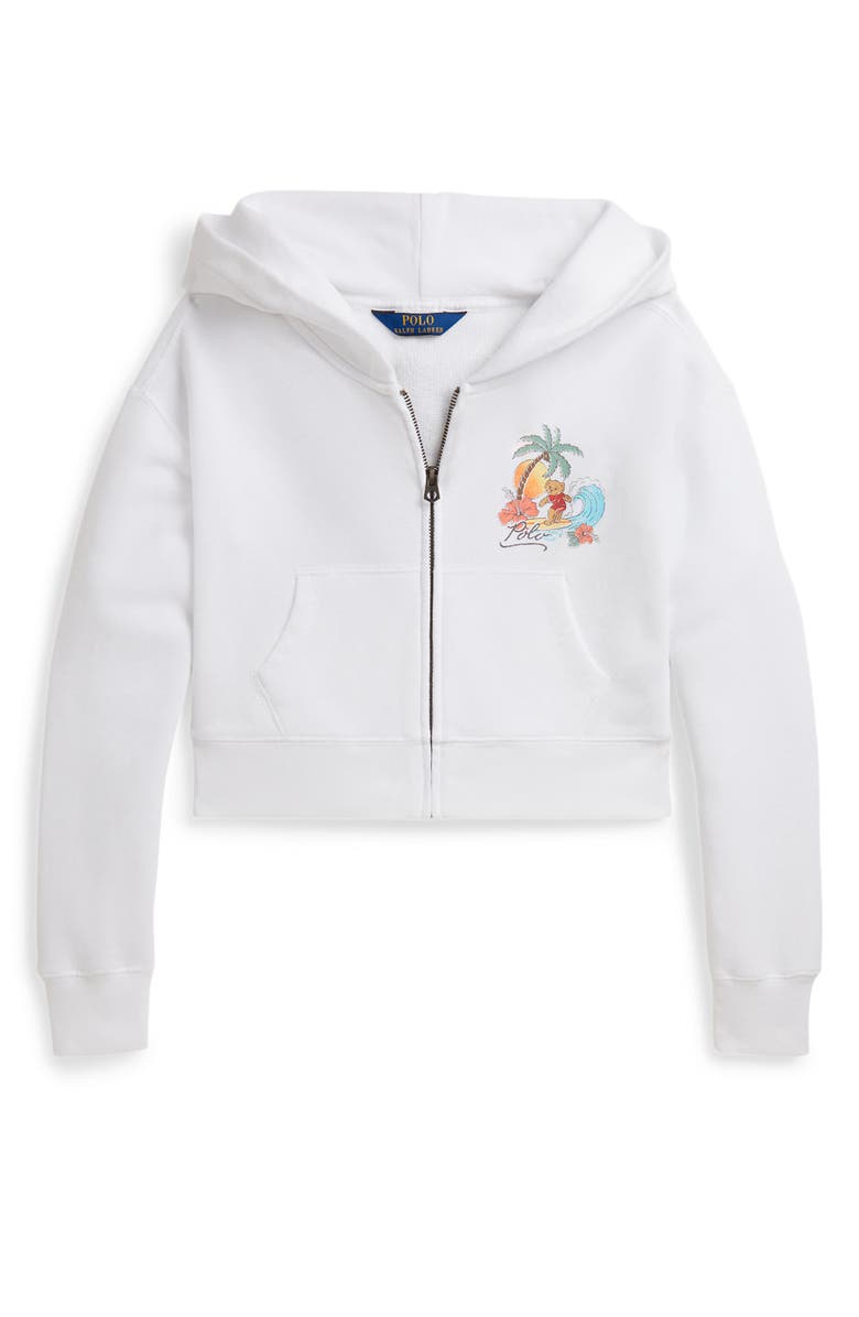Polo Ralph Lauren Kids' Polo Bear Cotton Blend Hoodie, Main, color, White
