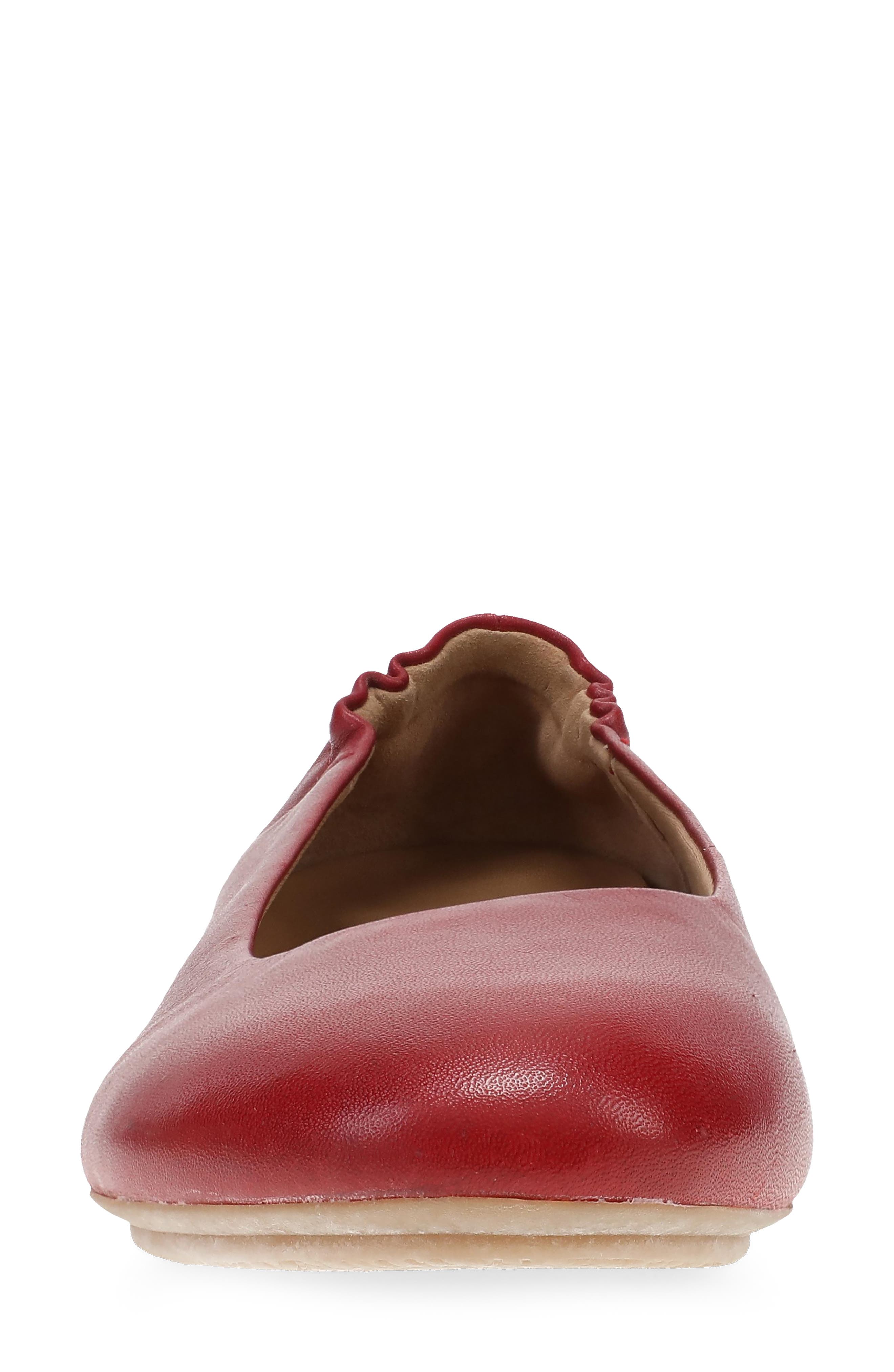 Mollie Ballet Flat, Alternate, color, RED NAPPA