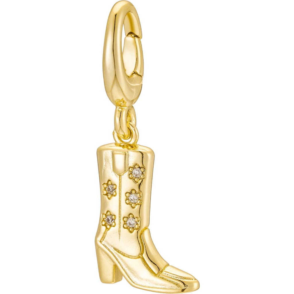 Untamed Petals Cowboy Boot Charm In Brown