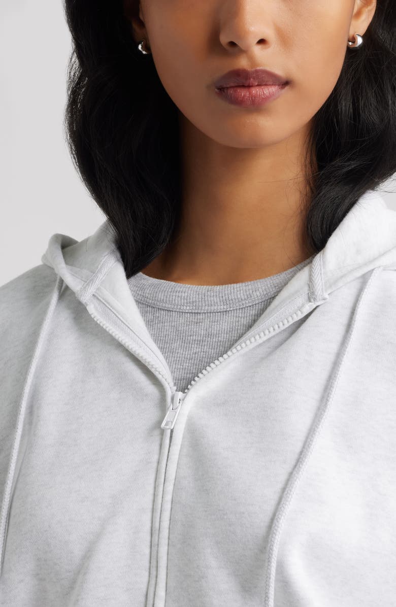 BP. Relaxed Cotton Blend Zip Hoodie, Alternate, color, Grey Fog Heather