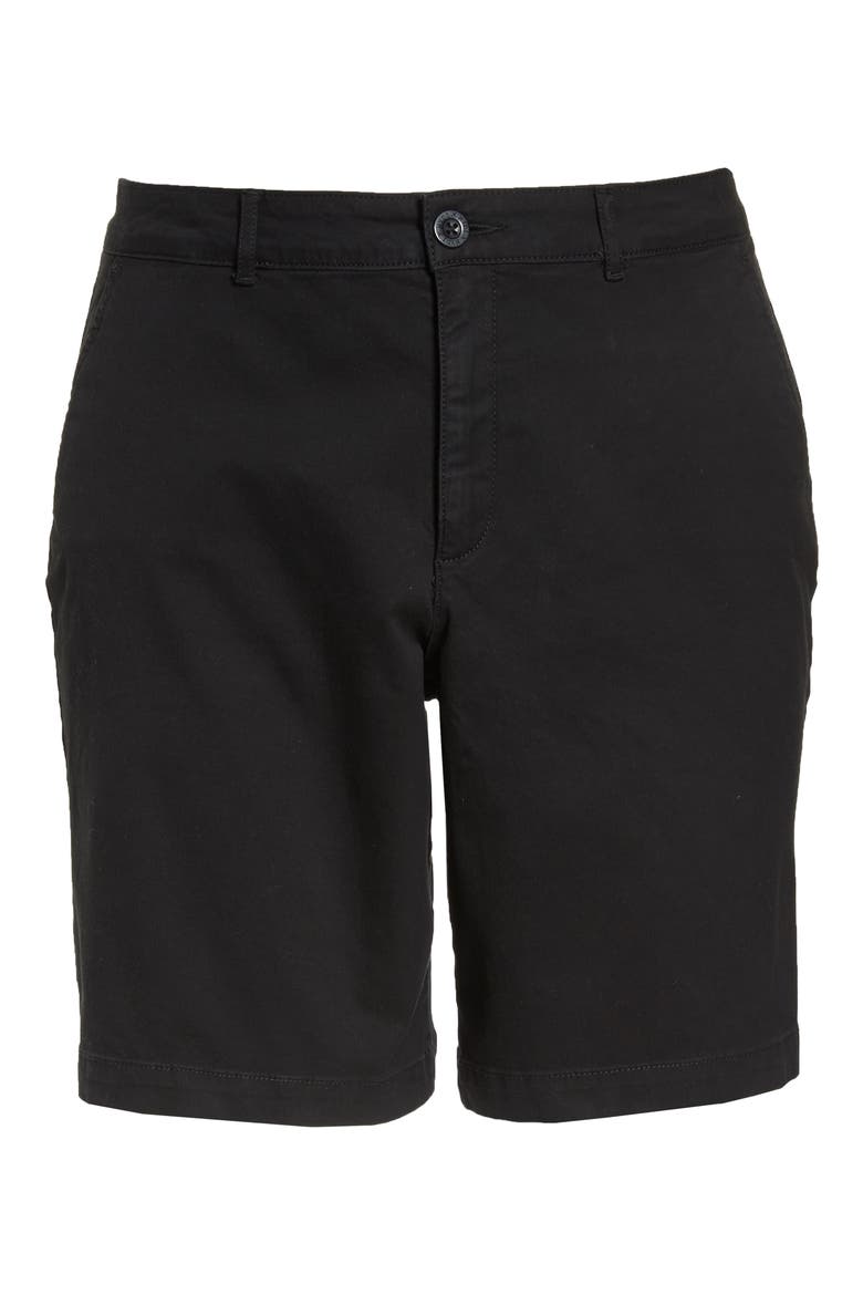 Stretch Twill Bermuda Shorts, Alternate, color, BLACK