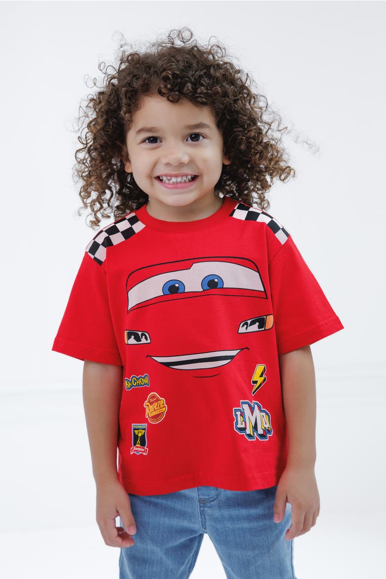 Cars Cosplay Short Sleeve T-Shirt, Alternate, color, Lightning McQueen Red