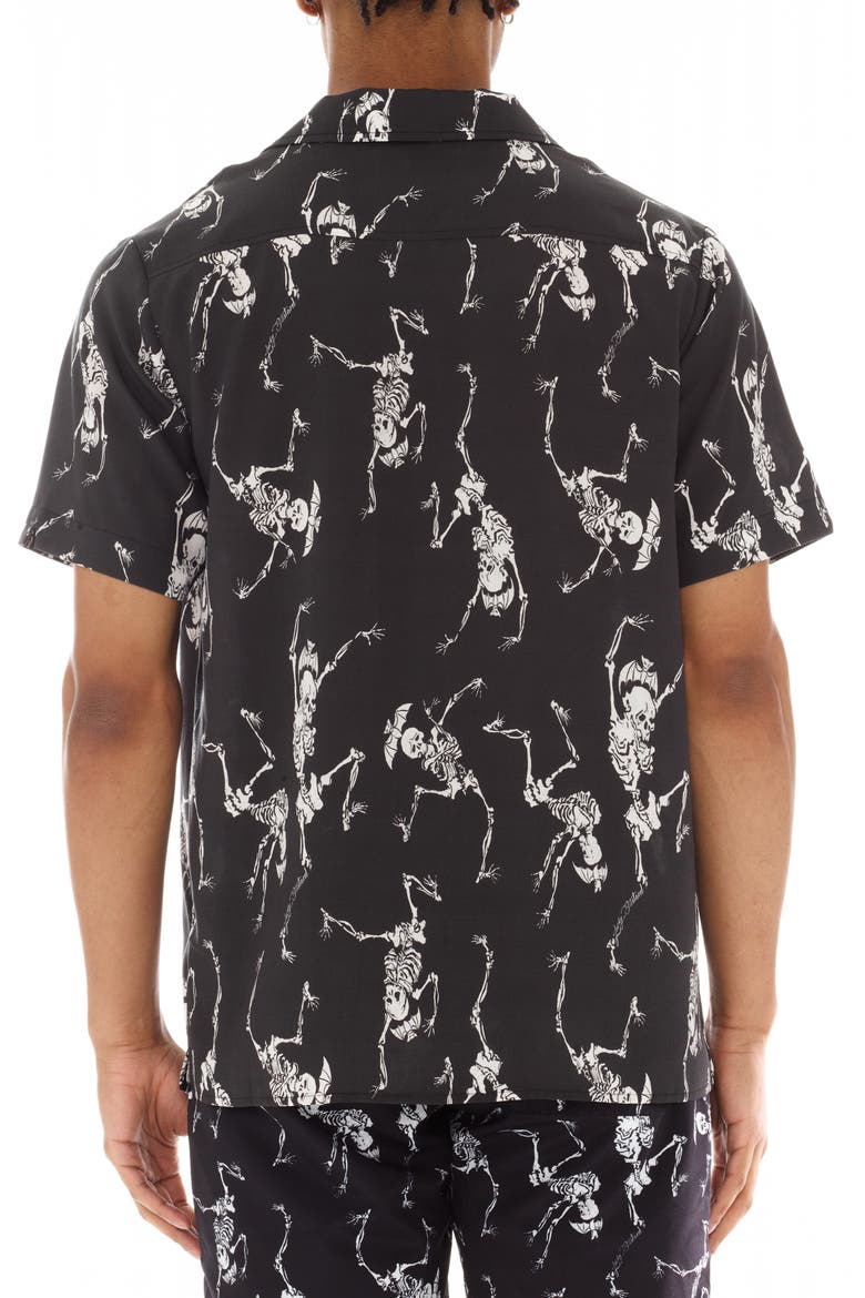 Yakuza Camp Shirt, Alternate, color, BLACK
