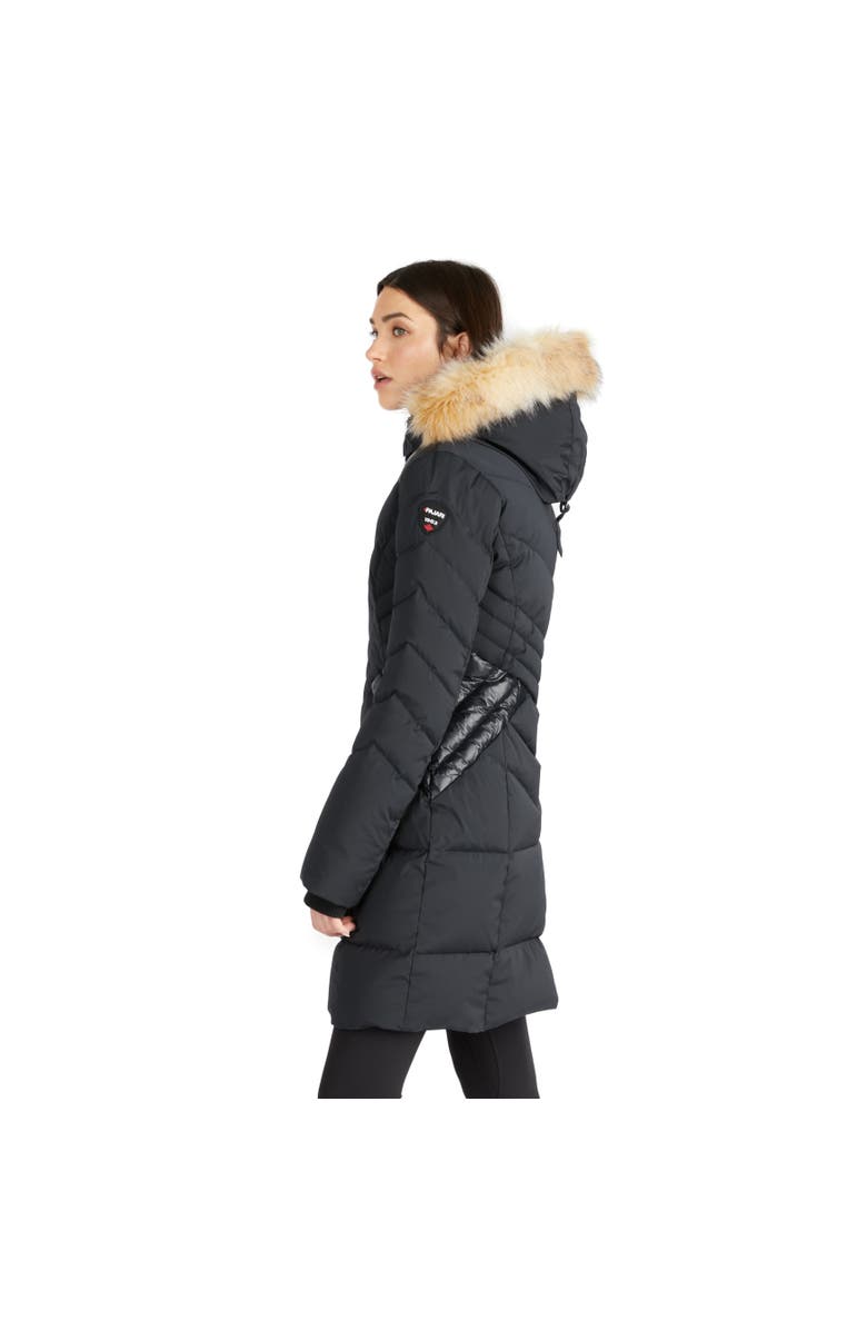 Pajar Countess Mixed Media Quilted Coat with Detachable Hood and Faux Fur Trim, Alternate, color, 